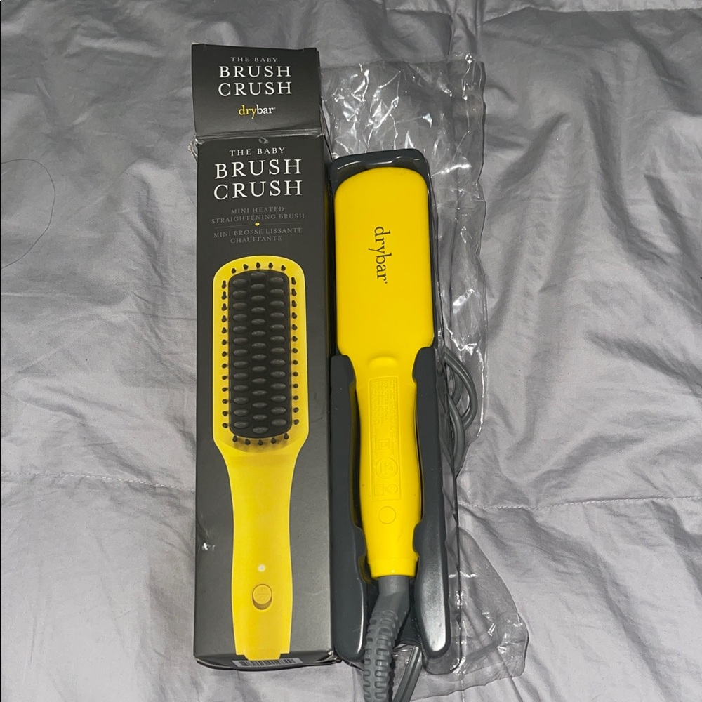 Drybar Bright Yellow Brush Crush new